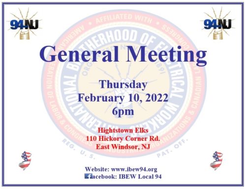 FEBRUARY 10th – GENERAL MEETING