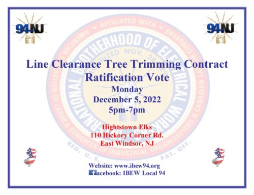 Line Clearance Tree Trimming Contract Ratification Vote – December 5th